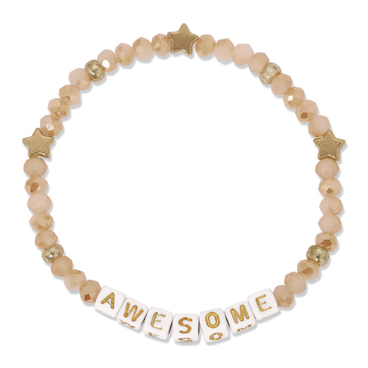 beaded bracelet with awesome and star design