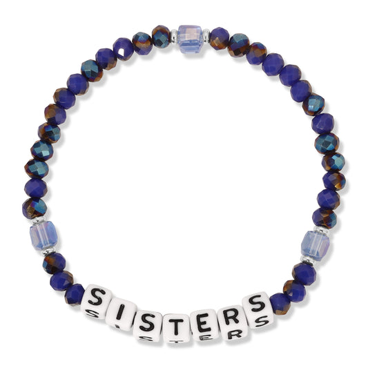 sisters beaded bracelet with blue beads