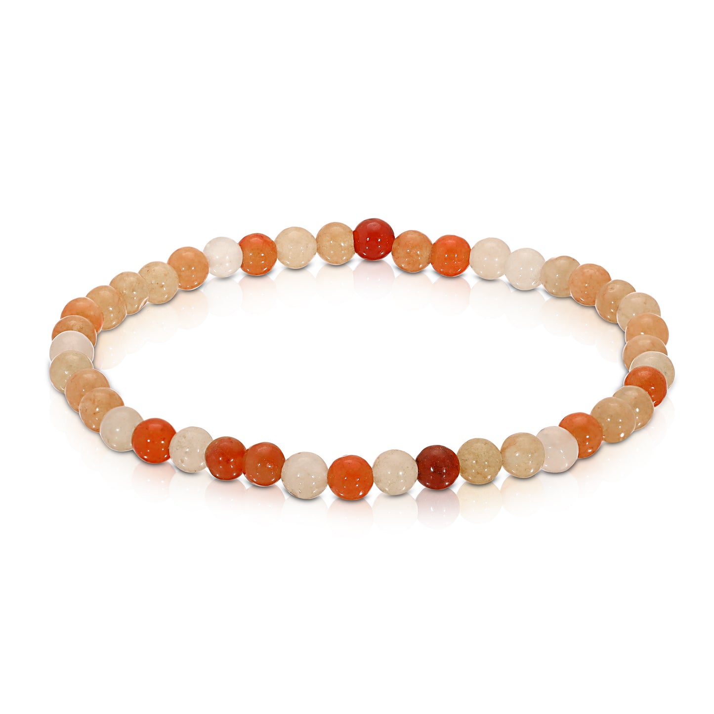 red aventurine mini-gemstone stretch bracelet 4mm