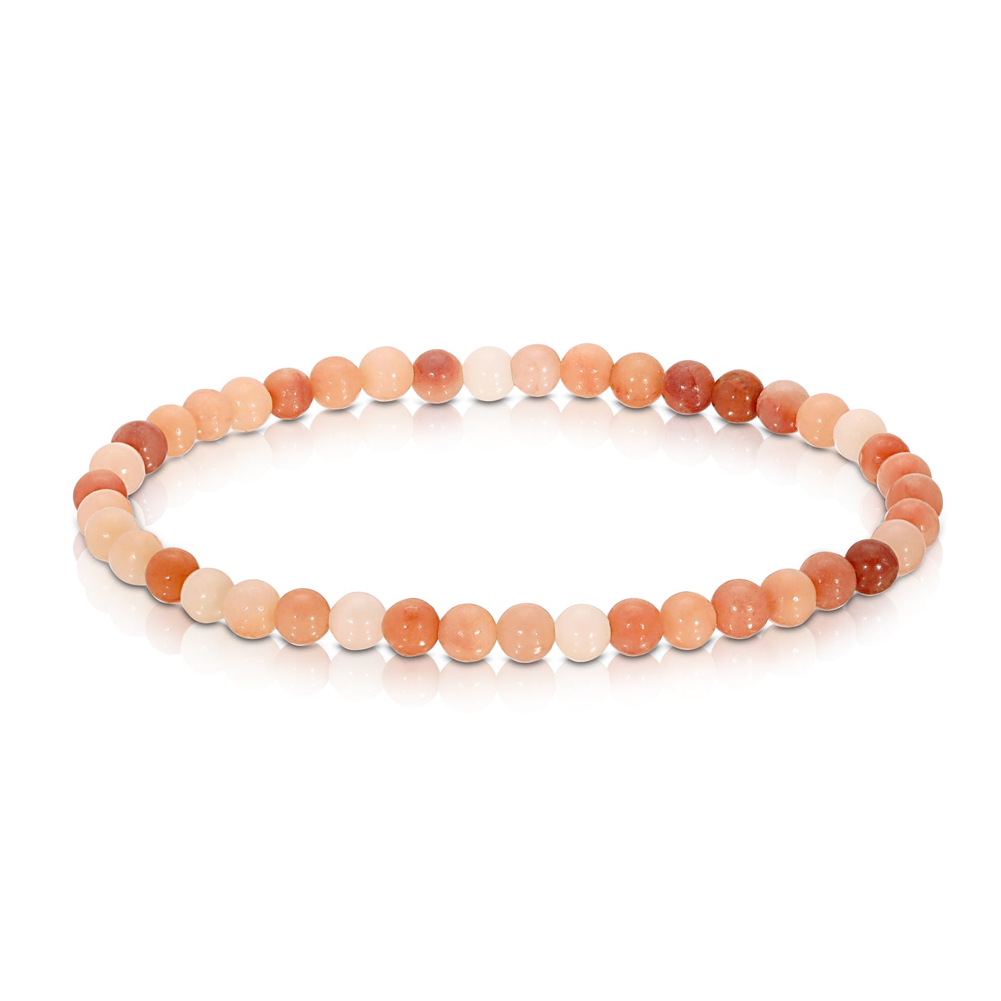 pink aventurine mini-gemstone stretch bracelet 4mm