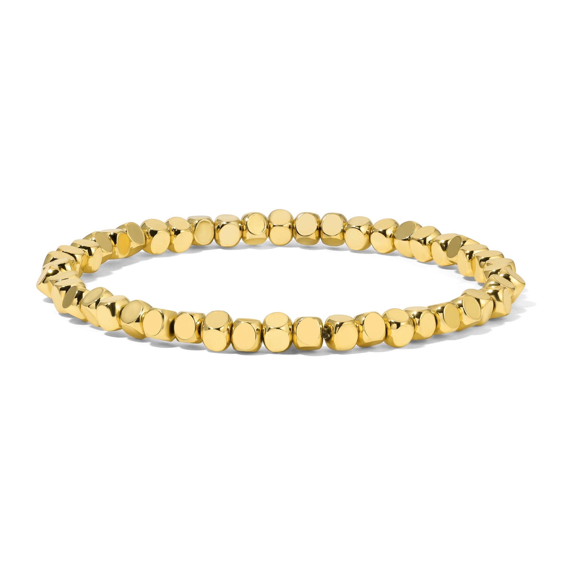 gold beaded bracelet