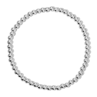 Fashion Fortunes 4mm Silver Bead Round Bracelet