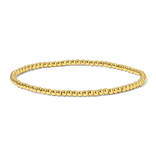 gold beaded bracelet