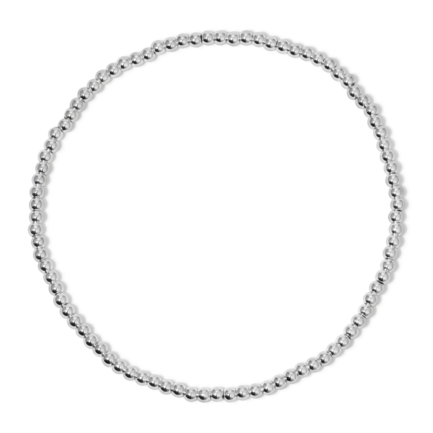 Fashion Fortunes 3mm Silver Round Bead Bracelet