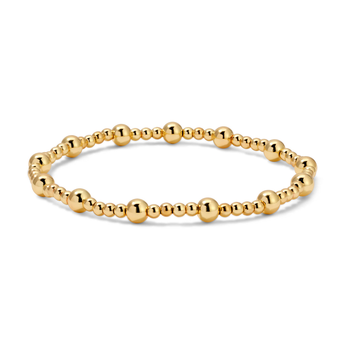Fashion Fortunes Gold & Silver Mixed Size Bead Bracelets