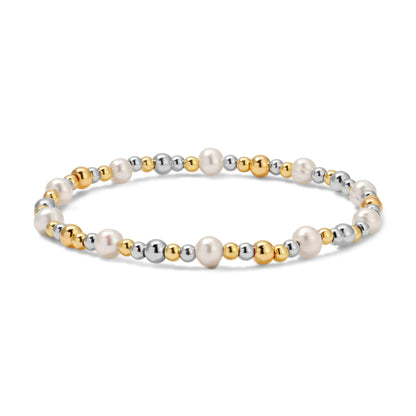 Fashion Fortunes Gold, Silver & Pearl Bracelets