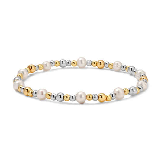 Gold, Silver & Pearl Bracelets