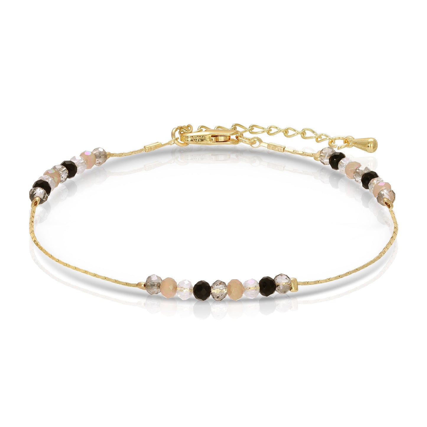 gold and gemstone beaded bracelet