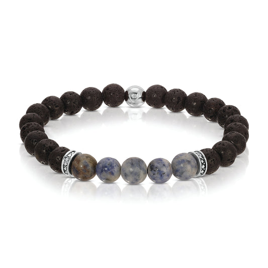 Black Onyx w/Denim Sodalite