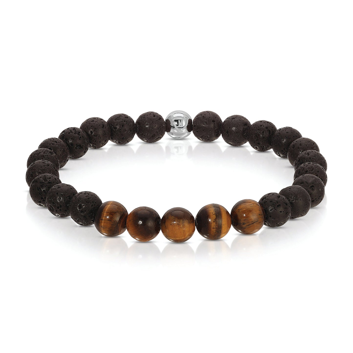 tiger eye and lava bead bracelet