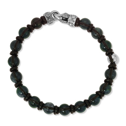 Moss Agate w/Black Leather