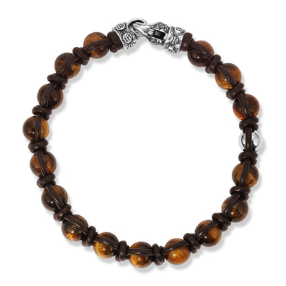 Tiger Eye W/Brown Leather