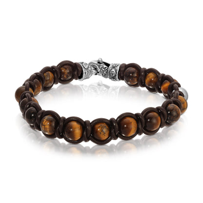 Tiger Eye W/Brown Leather
