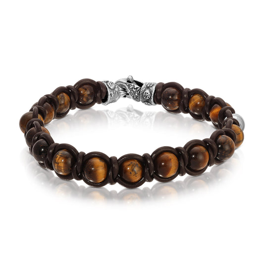 Tiger Eye W/Brown Leather