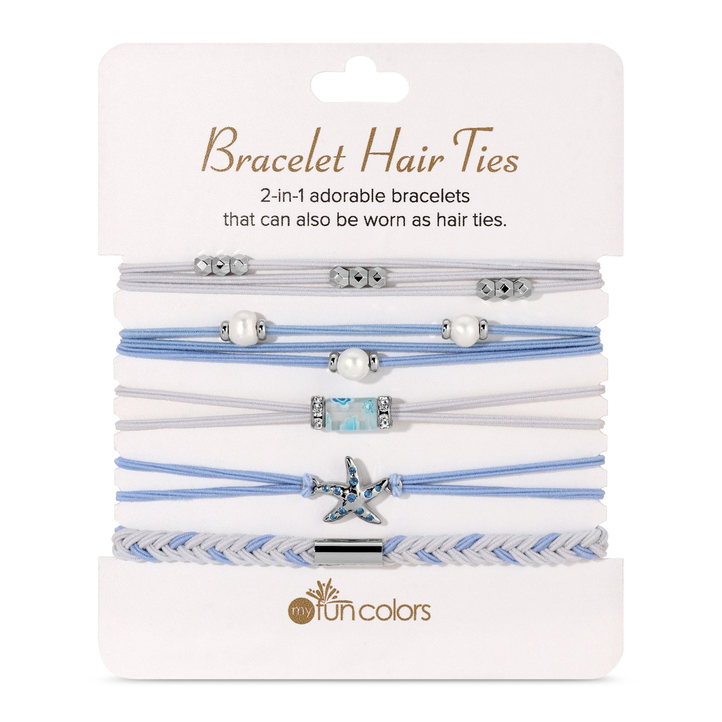 Light Blue Bracelet Hair Ties