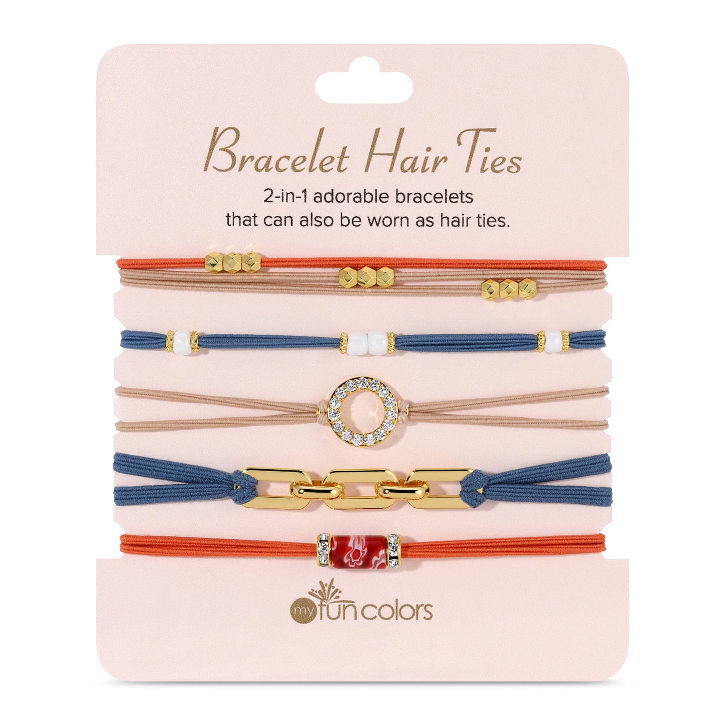 Caramel & Denim Bracelet Hair Ties