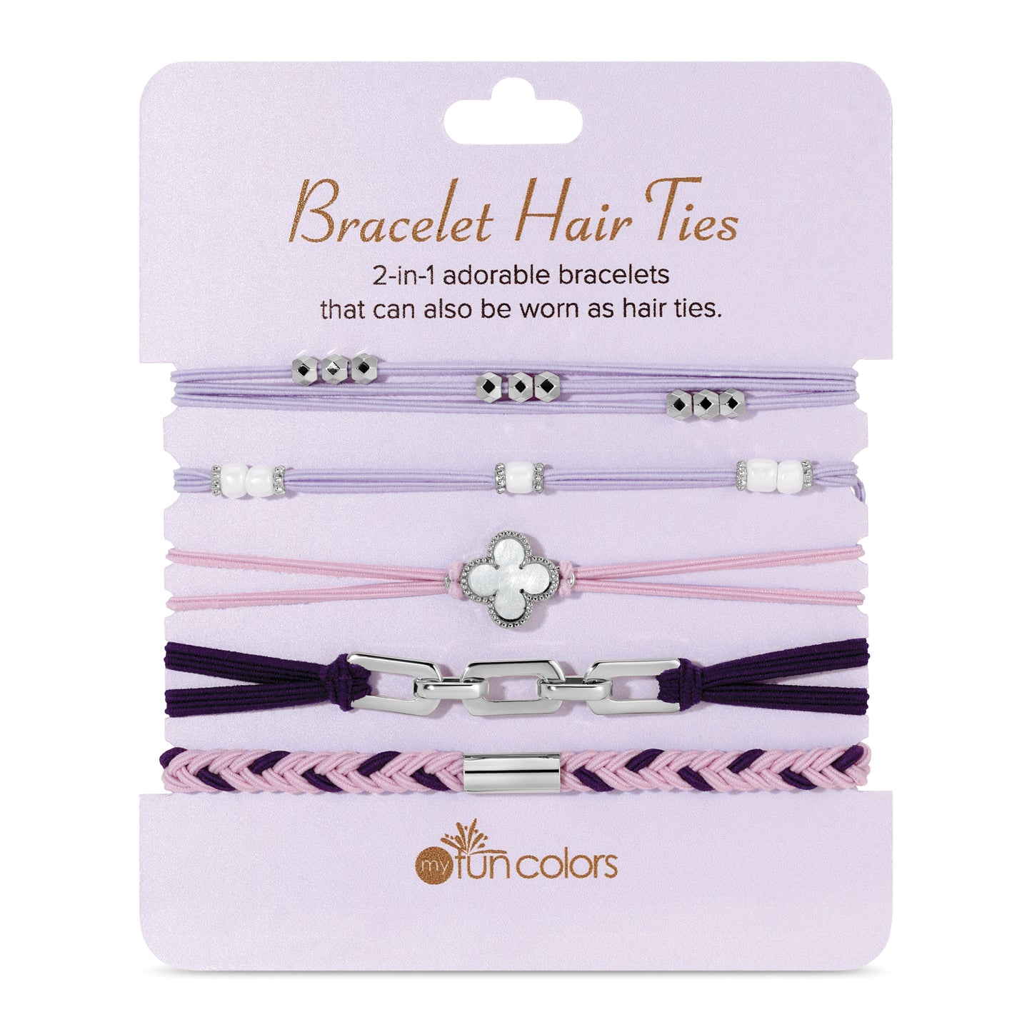 Lavender & Violet Bracelet Hair Ties