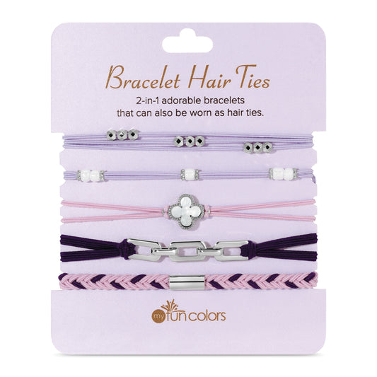 Lavender & Violet Bracelet Hair Ties