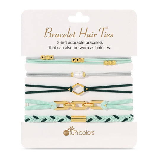 Dark Teal & Turquoise Bracelet Hair Ties