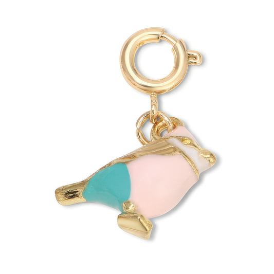 Pink and Turquoise Bird Charm