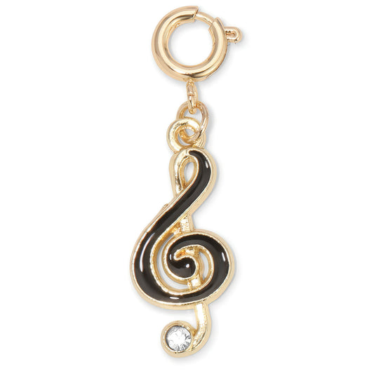 Black Treble Clef Charm