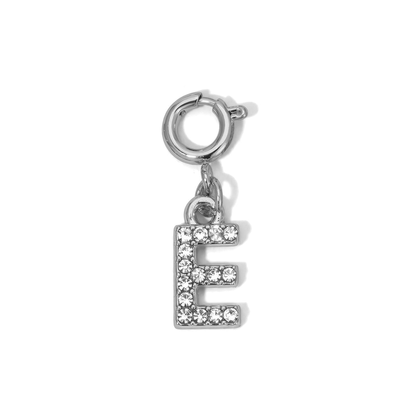 sparkling letter e charm with crystals