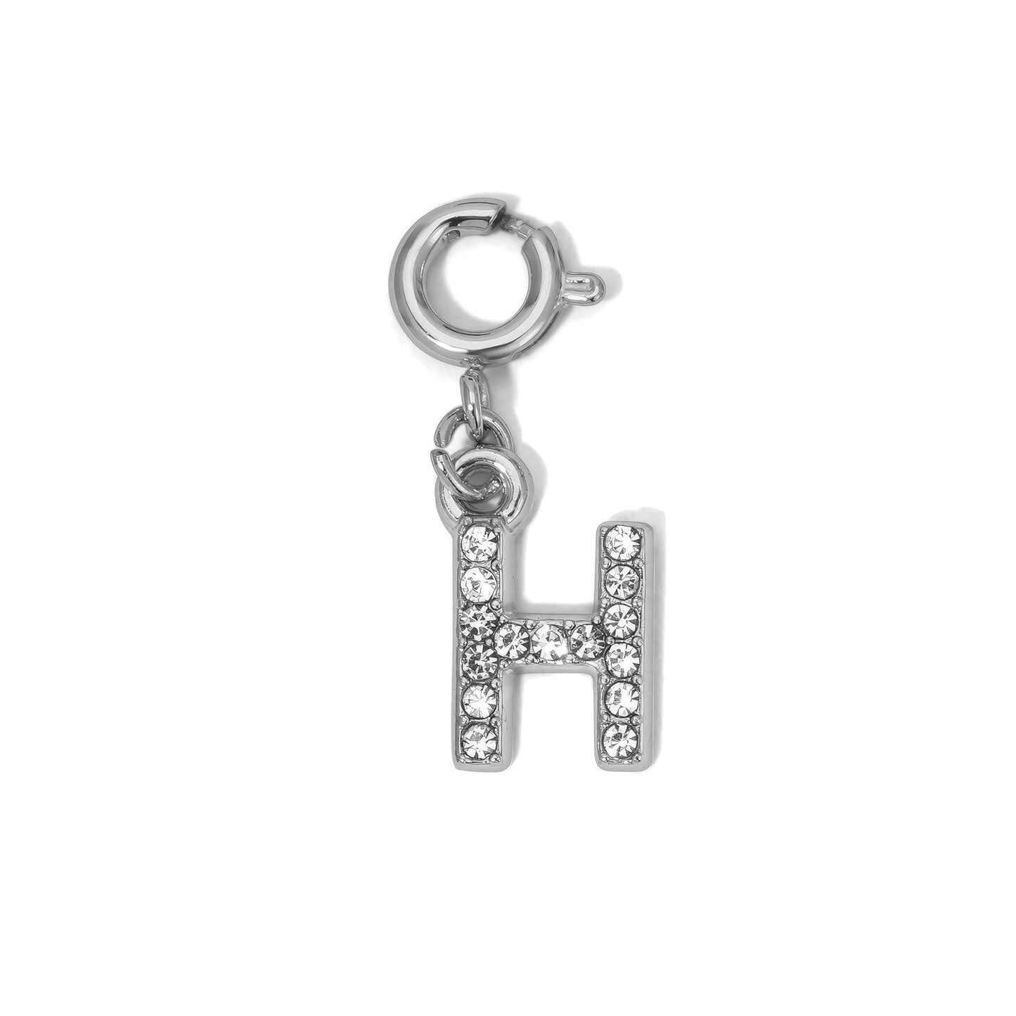 sparkling letter h charm pendant