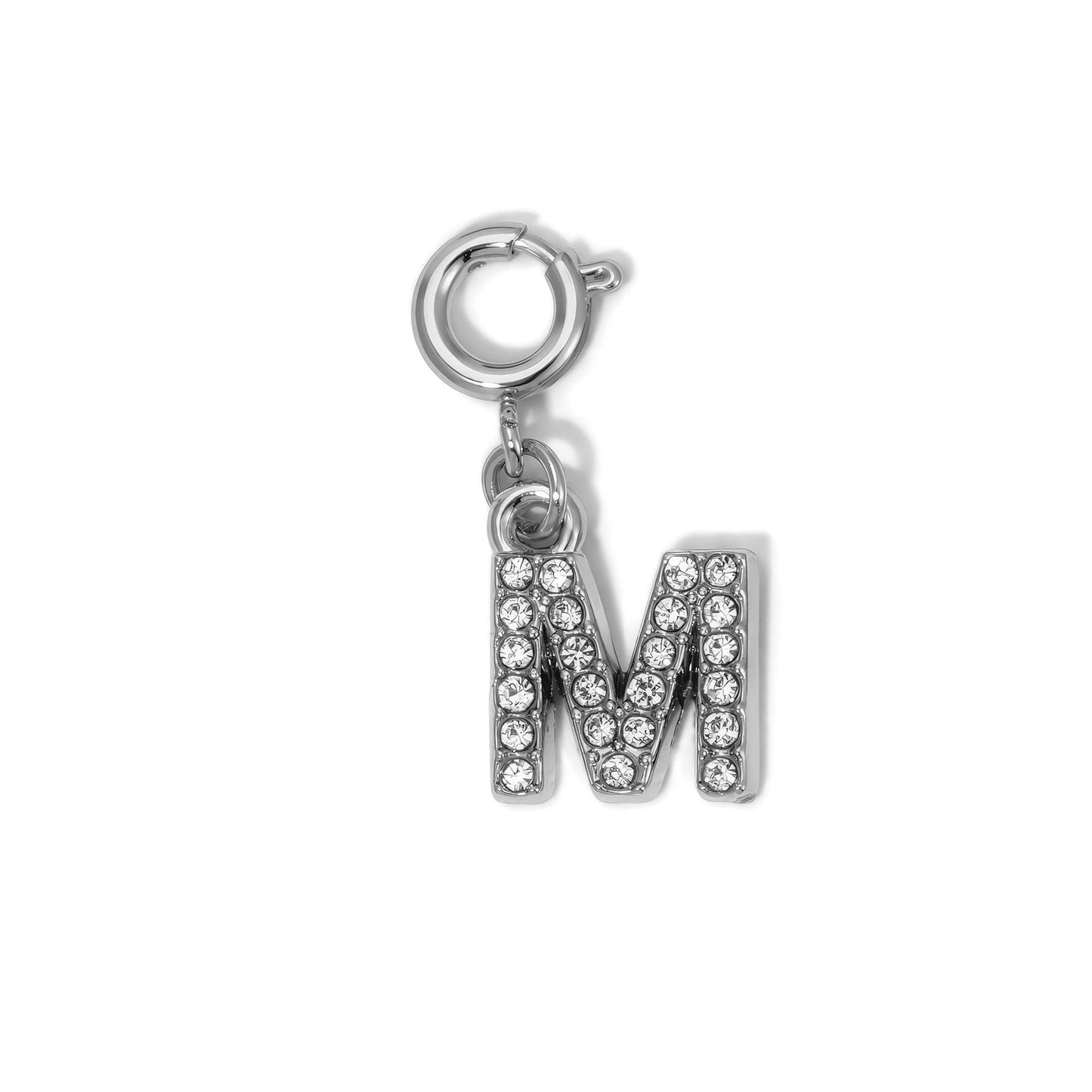 sparkly m letter charm pendant