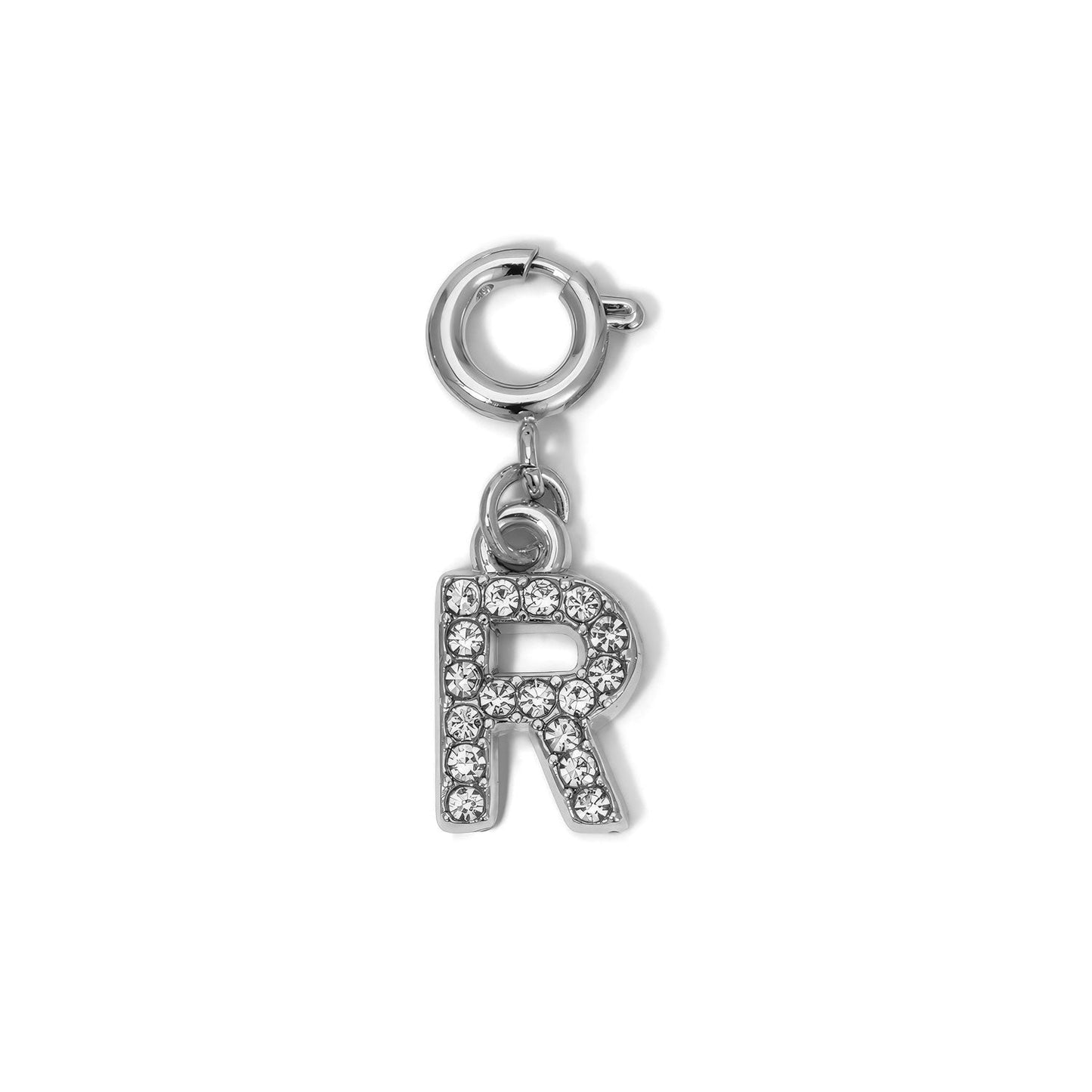 crystal letter r charm pendant