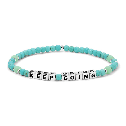 KEEP GOING Colorful Words Bracelet