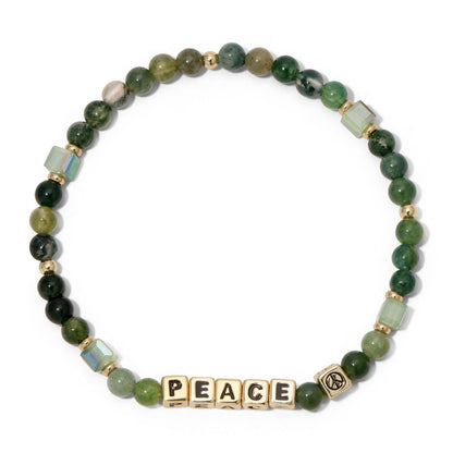 PEACE Colorful Words Bracelet