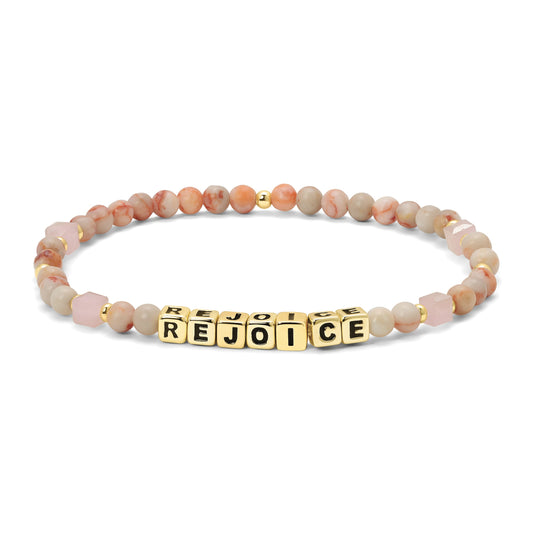 REJOICE Colorful Words Bracelet