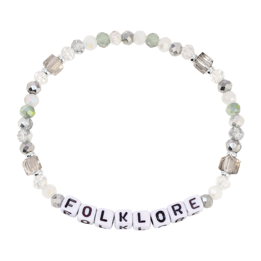 beaded bracelet with foklore letter beads