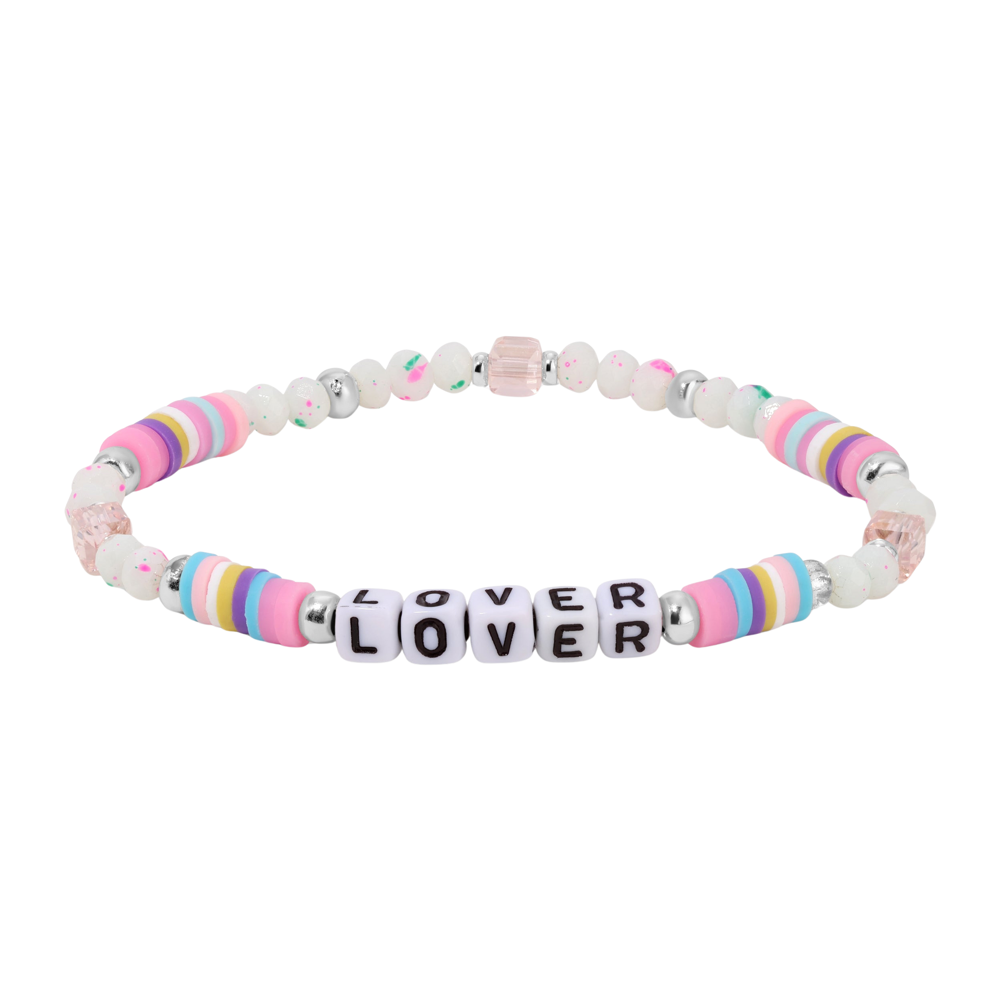 colorful beaded bracelet with letters lover