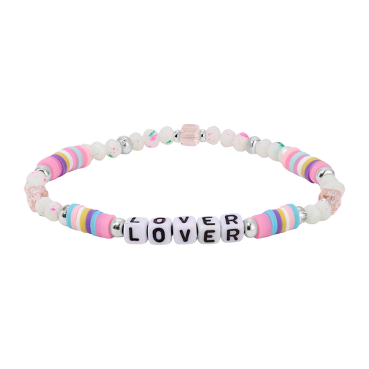 colorful beaded bracelet with letters lover