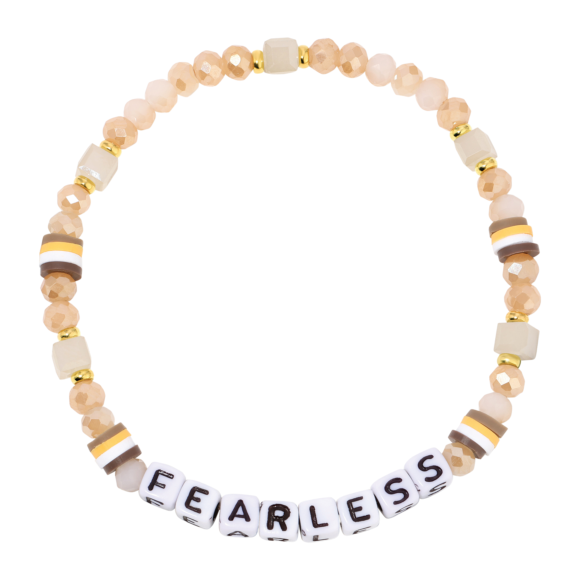 fearless letter beaded bracelet