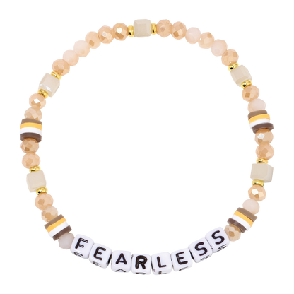 fearless letter beaded bracelet