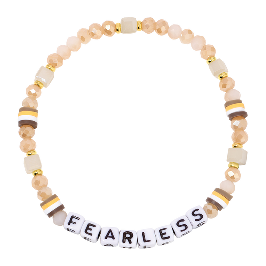 fearless letter beaded bracelet