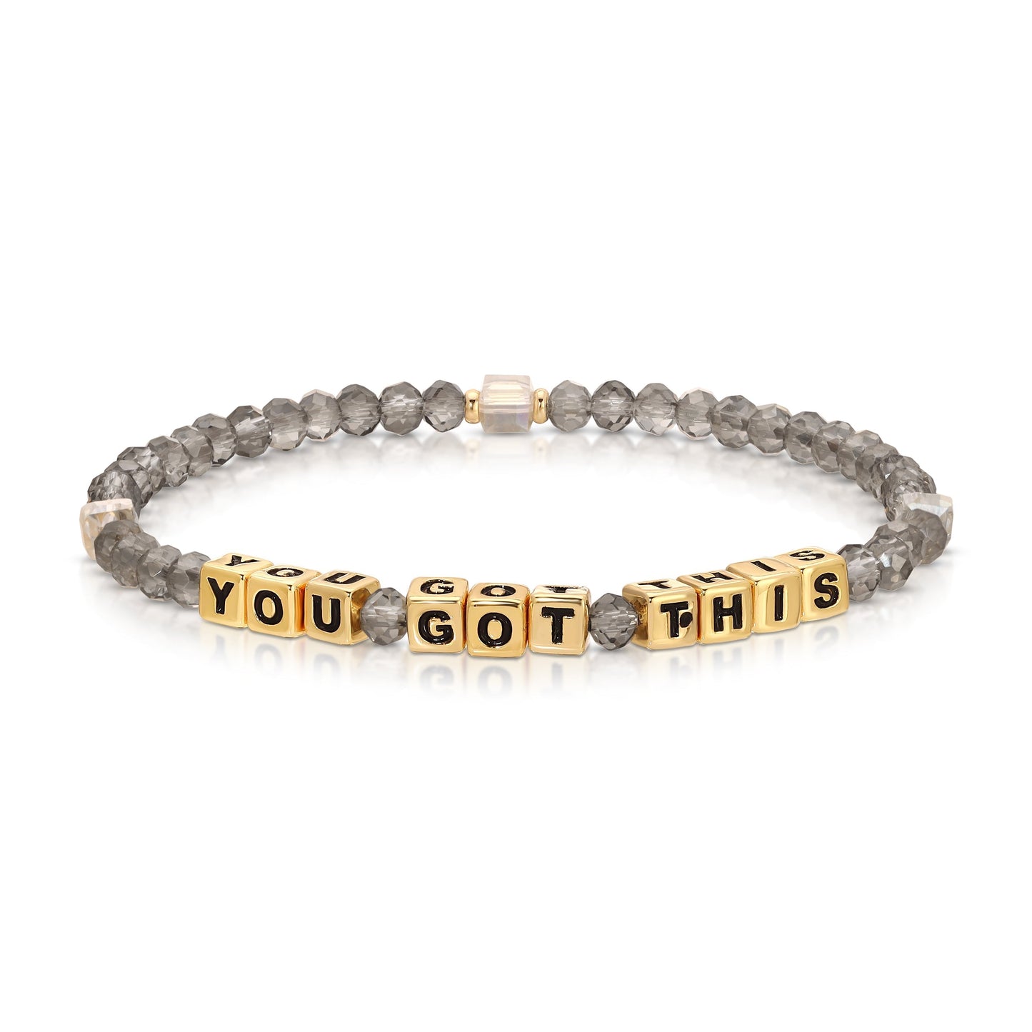 you got this bracelet with gold letter beads