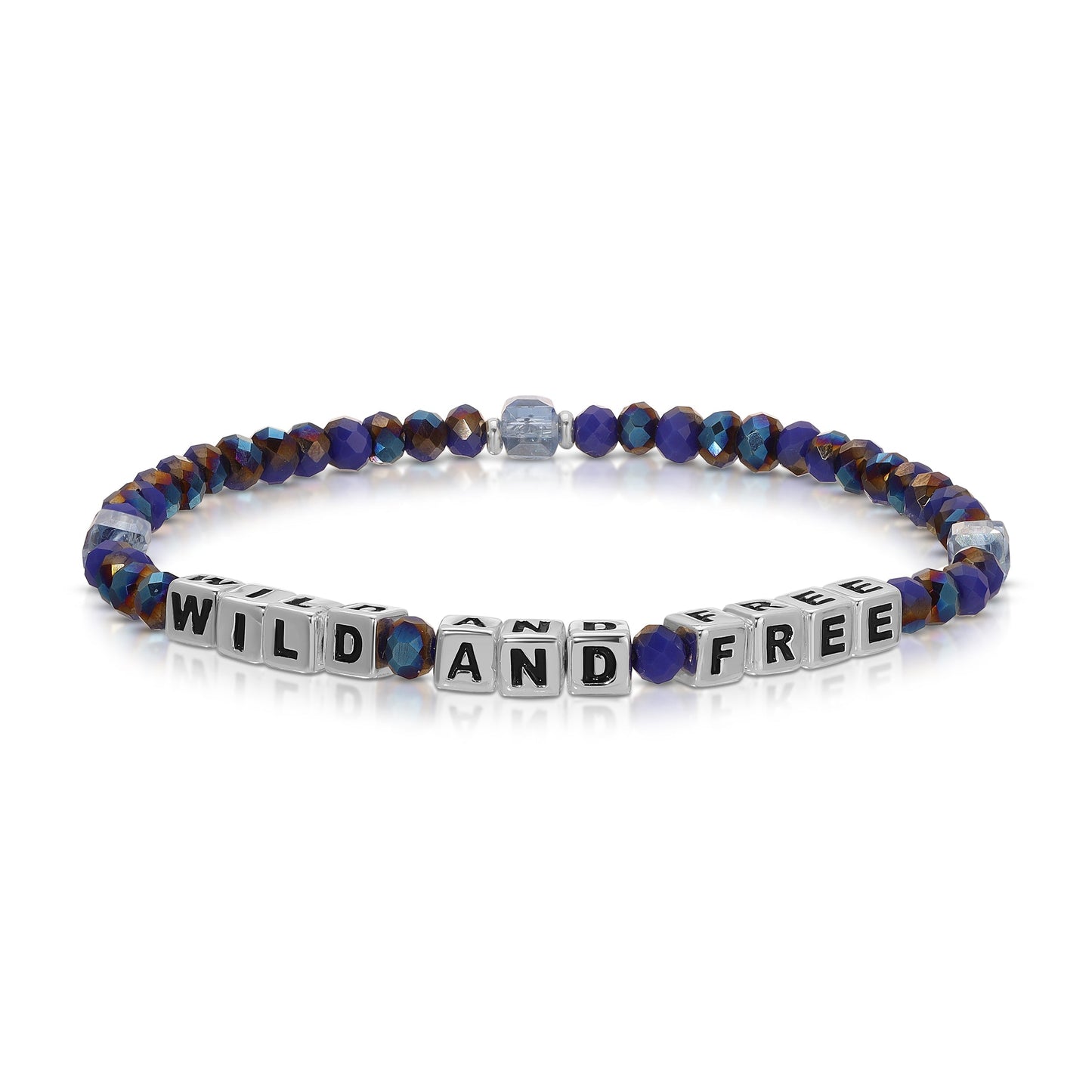 beaded bracelet with wild and free text