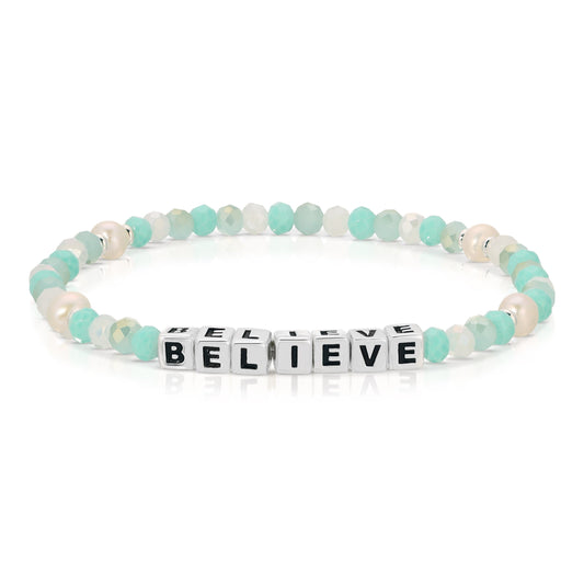 bracelet with believe beads