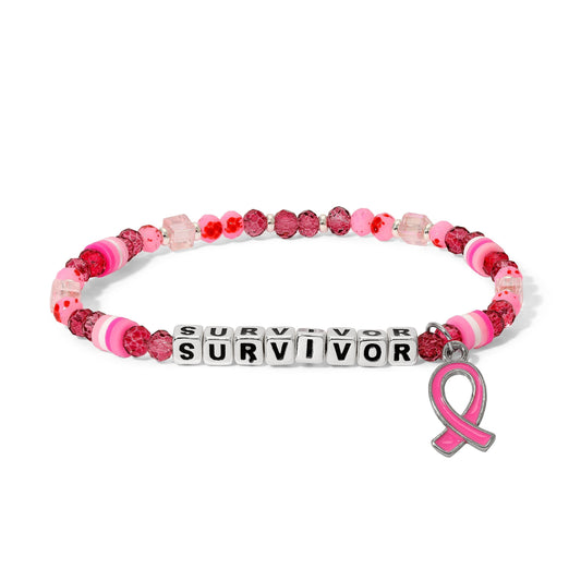 Breast Cancer Awareness Colorful Words Bracelet