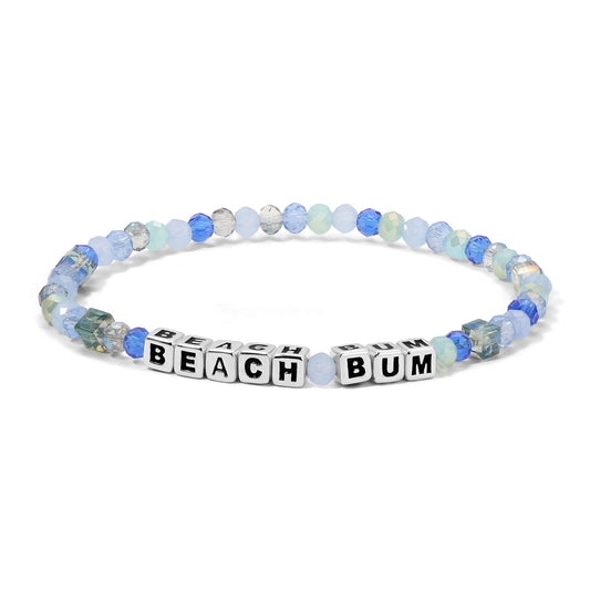 BEACH BUM Colorful Words Bracelet
