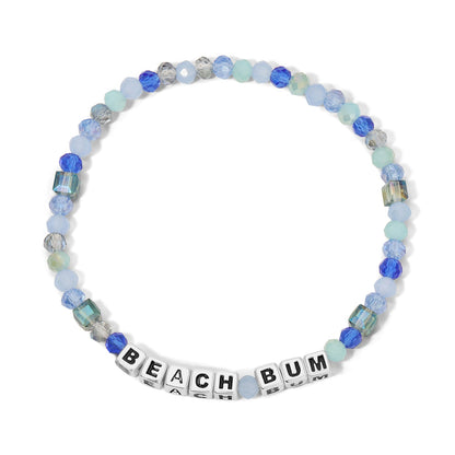 BEACH BUM Colorful Words Bracelet