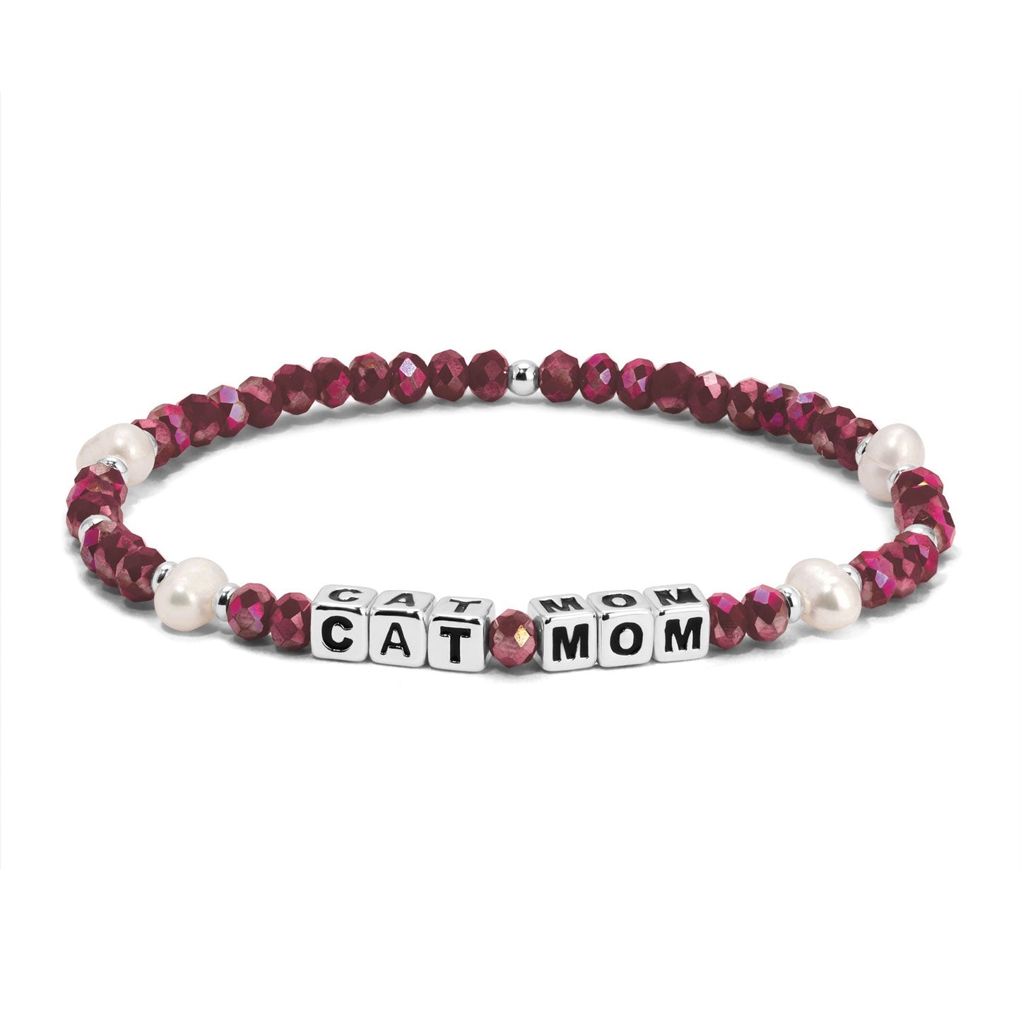 CAT MOM Colorful Words Bracelet
