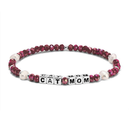 CAT MOM Colorful Words Bracelet
