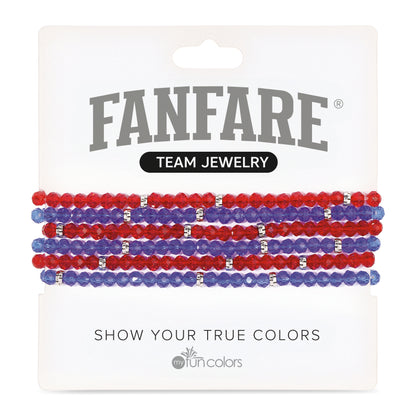 Ruby & Royal Mini-Crystal Team Bracelets
