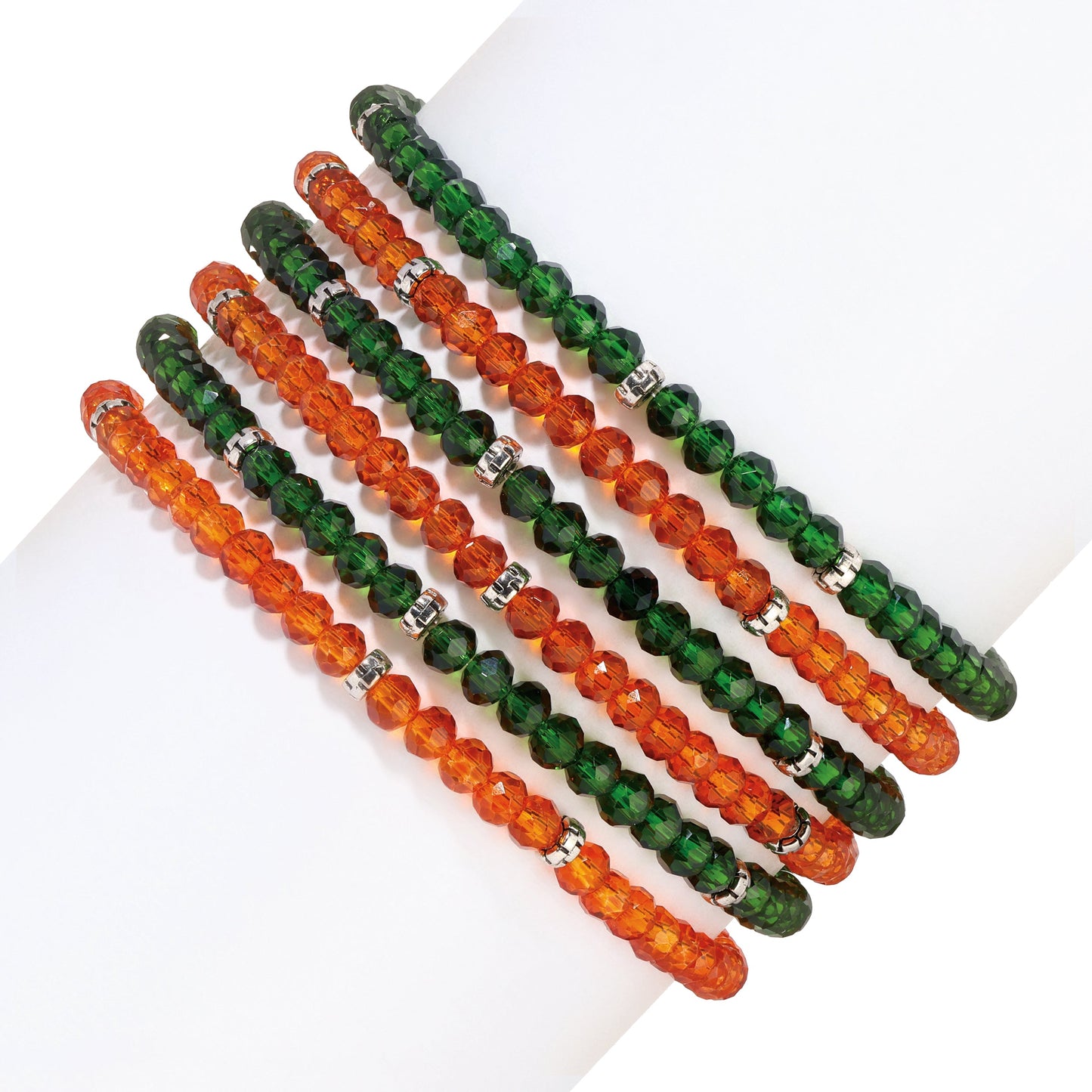 colorful beaded bracelets on display