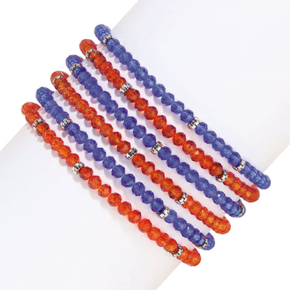 colorful beaded bracelets on display stand