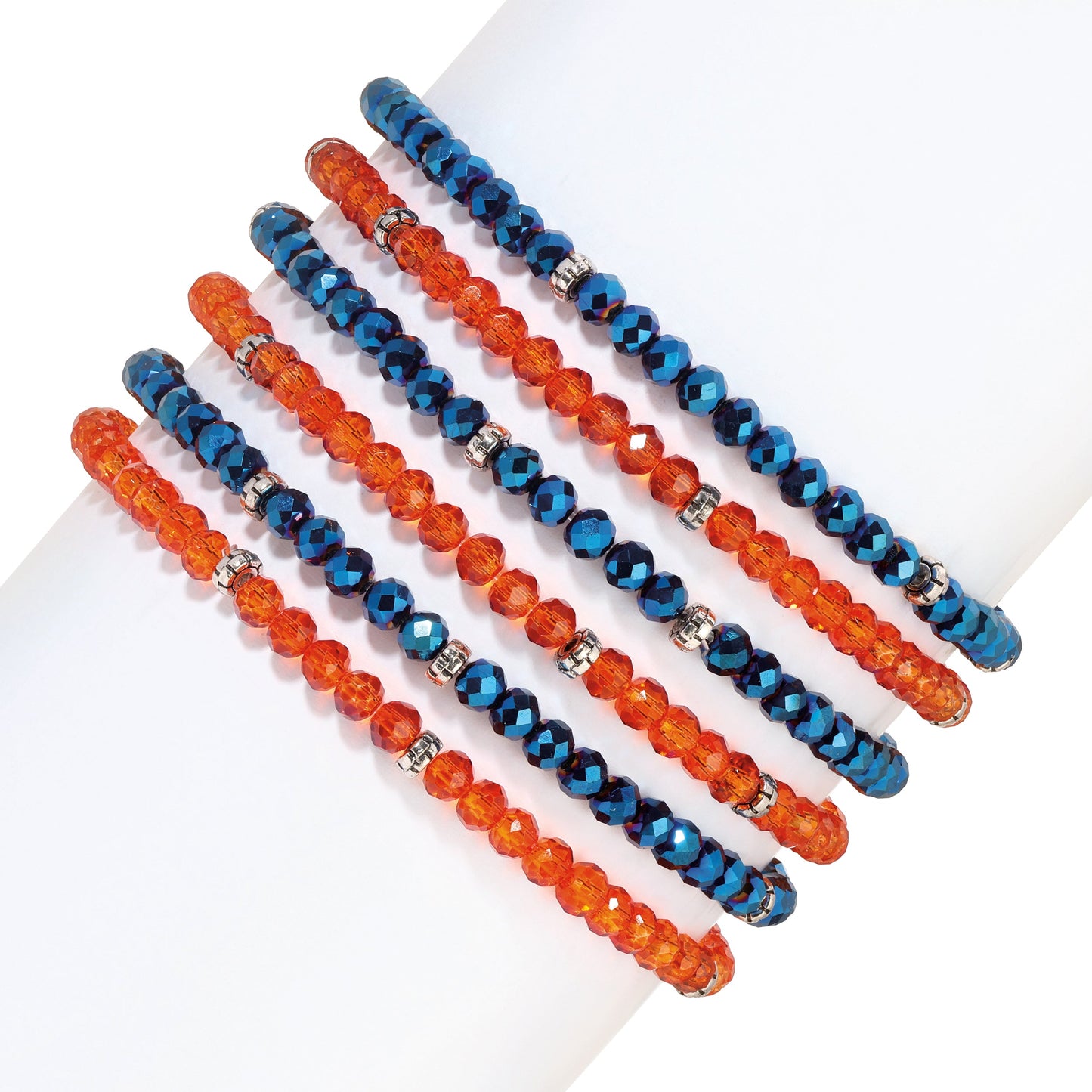 colorful beaded bracelets on display